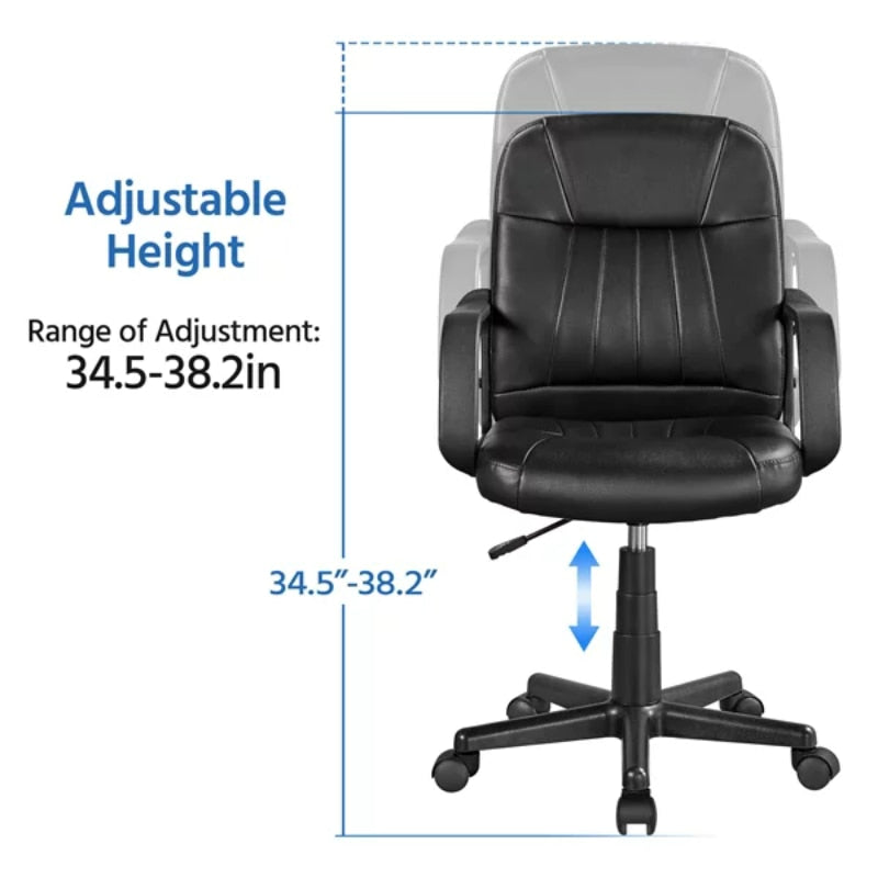 Adjustable Swivel Office Chair Black