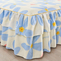 Thumbnail for Floral Bed Skirt - Non-slip Dustproof - Students Bedding - Single/Double Size