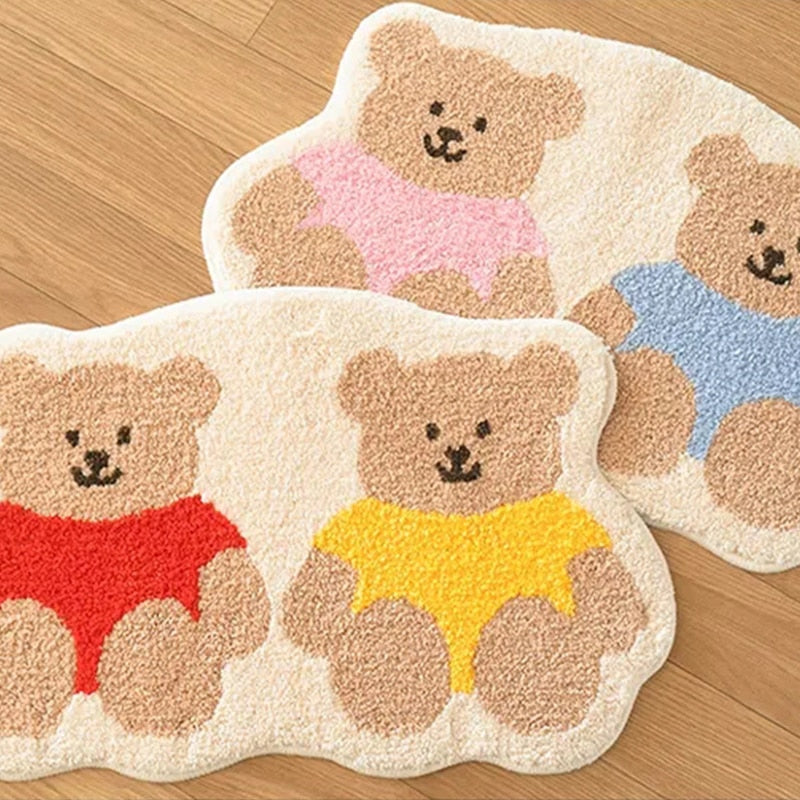 Cute Bear Carpet Children's Bedside Rug