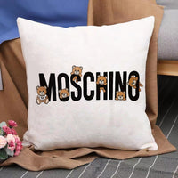 Thumbnail for Double Printed M-Moschino Cushion Cover Short Plush