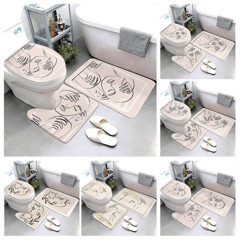 Anti-Slip Decorative Bathroom Bath Mat