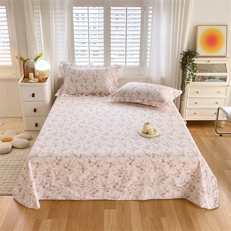 Floral Bedsheet 100% Cotton Queen Size Bed Linen
