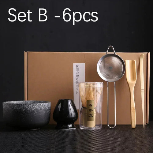 Japanese Matcha Blender Set with Bamboo Whisk Matcha Brush