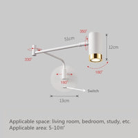 Thumbnail for Stylish Telescopic LED Wall Lamp with Switch