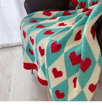 Thumbnail for Wonderland Love Heart Knitted Blankets