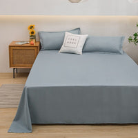 Thumbnail for Solid Color Bed Sheets Set with Pillows Case