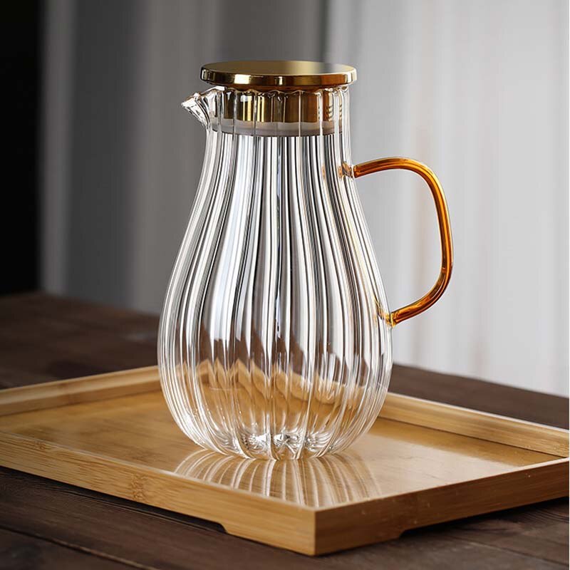 1700ml Glass Water Pitcher with Stainless Steel Filter