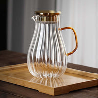 Thumbnail for 1700ml Glass Water Pitcher with Stainless Steel Filter