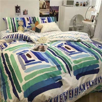 Thumbnail for Euro Nordic Blue Solid Bedding Set