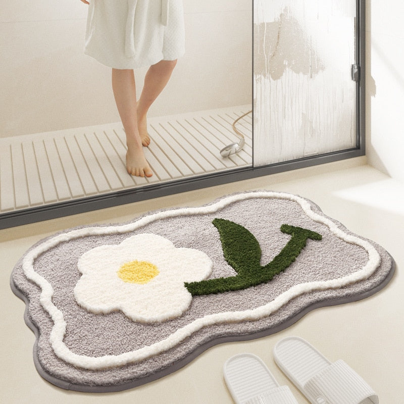 Modern Non-slip Bath Mat with Super Absorbent and Fresh Design