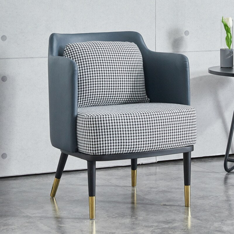 Unique Iron Armrest Indoor Accent Chair