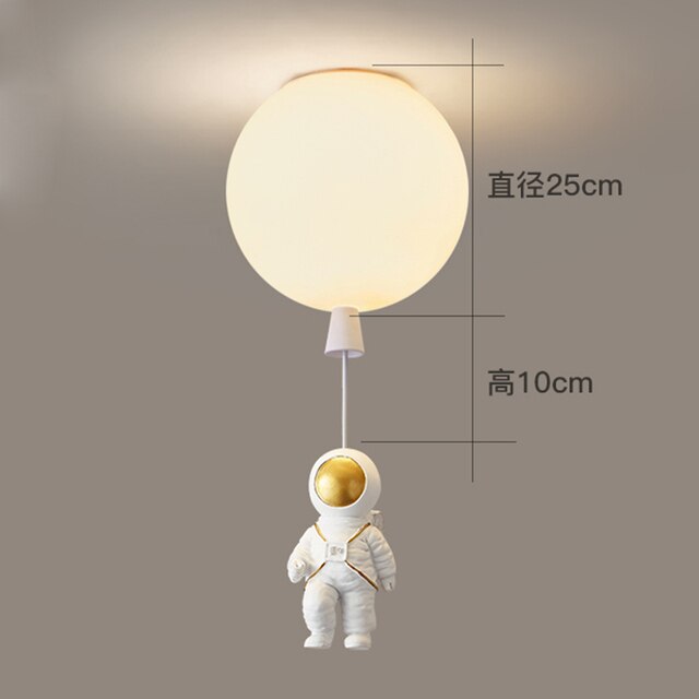 LED Astronaut Balloon Pendant Lights Children Nursery Decor