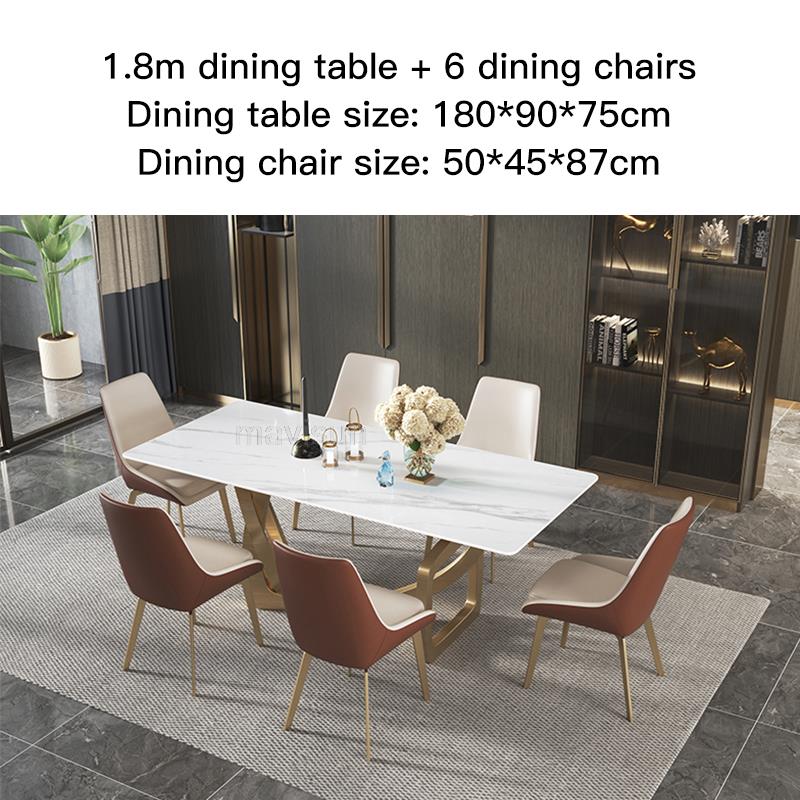 Creative Luxury Golden Slate Dining Table