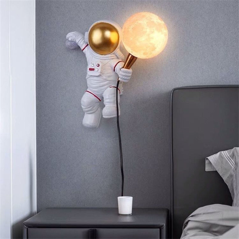 Nordic LED Astronaut Wall Light for Children's Rooms