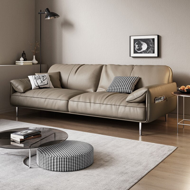 Luxury Sofa Leather Minimalist Armchair