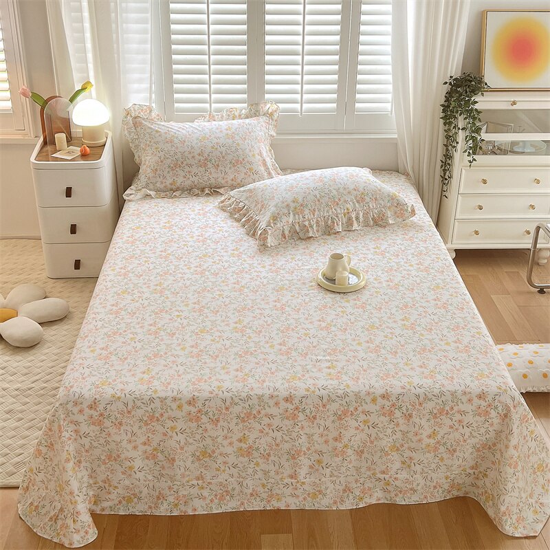 Floral Bedsheet 100% Cotton Queen Size Bed Linen
