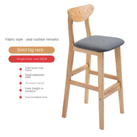 Thumbnail for Nordic High Stool with Solid Wood for Dining