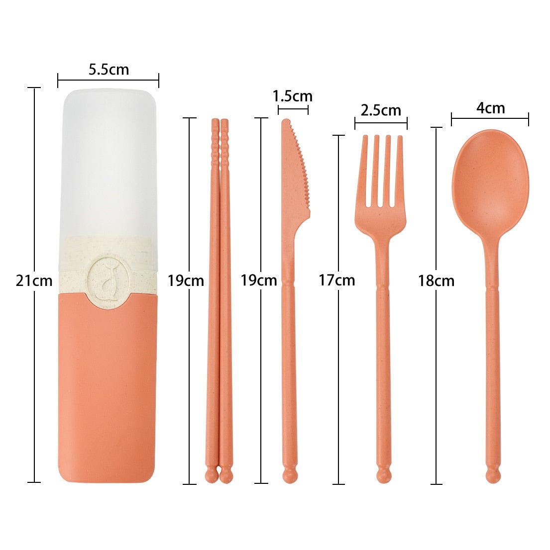 Portable Reusable Cutlery Set with Carrying Box