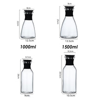 Thumbnail for Heat Resistant Glass Water Pitcher with Auto Open Lid - Clear Carafe for Juice and Tea