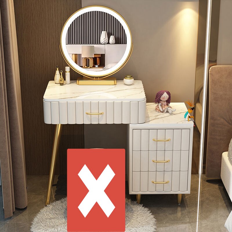 Multi - functional Dressing Table with LED Mirror - Casatrail.com