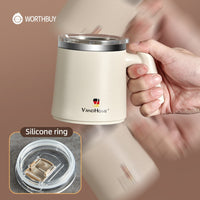 Thumbnail for Leakproof Stainless Steel Coffee Mug with Straw 480ml