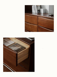 Thumbnail for Retro Solid Wood Chest of Drawers with Six Drawers