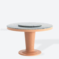 Thumbnail for Round Marble Dining Table with Stainless Steel Frame