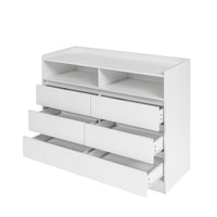 Thumbnail for 6 Drawer Dresser With LED Lights Modern Dressers Drawers With Sturdy Frame