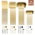 24Piece DishwasherSafe Stainless Steel Cutlery Set