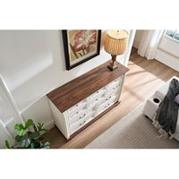 Thumbnail for 10 Drawer Dresser Chest For Bedroom With Wooden Base And Riser Trim