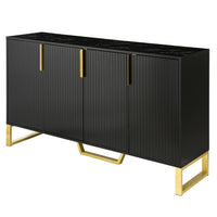 Thumbnail for Modern Sideboard With Four Doors, Metal Handles And Legs, And Adjustable Shelf Kitchen Cabinets