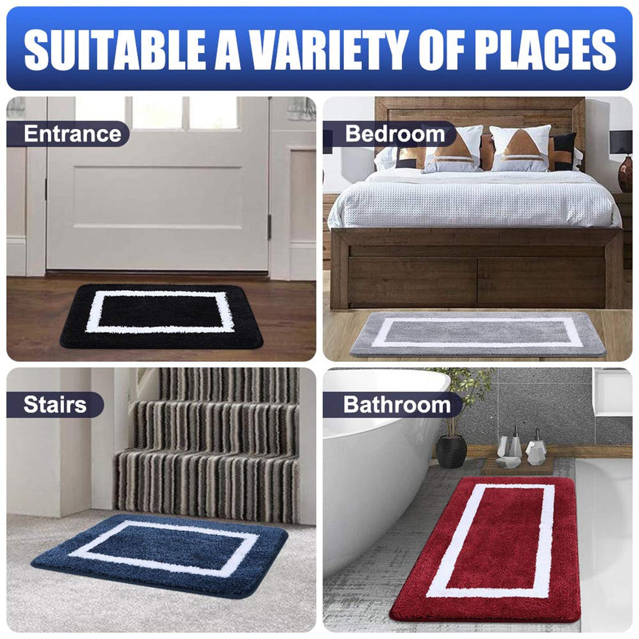 Absorbent Soft and Plush Bath Mat - Casatrail.com