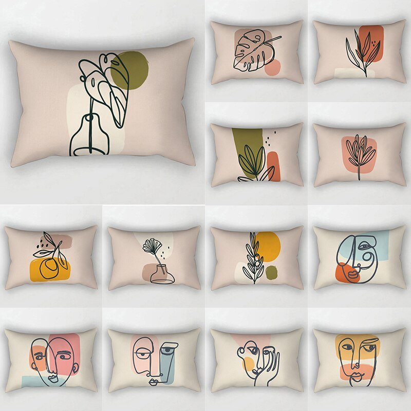 Abstract Leaf Plant Pattern Sofa Pillowcase - Casatrail.com