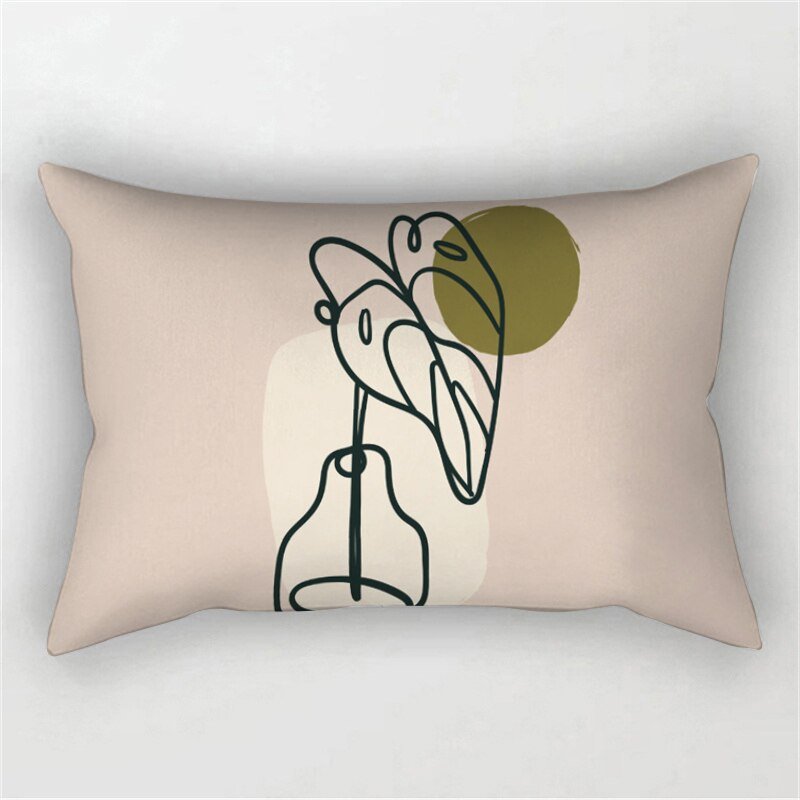 Abstract Leaf Plant Pattern Sofa Pillowcase - Casatrail.com