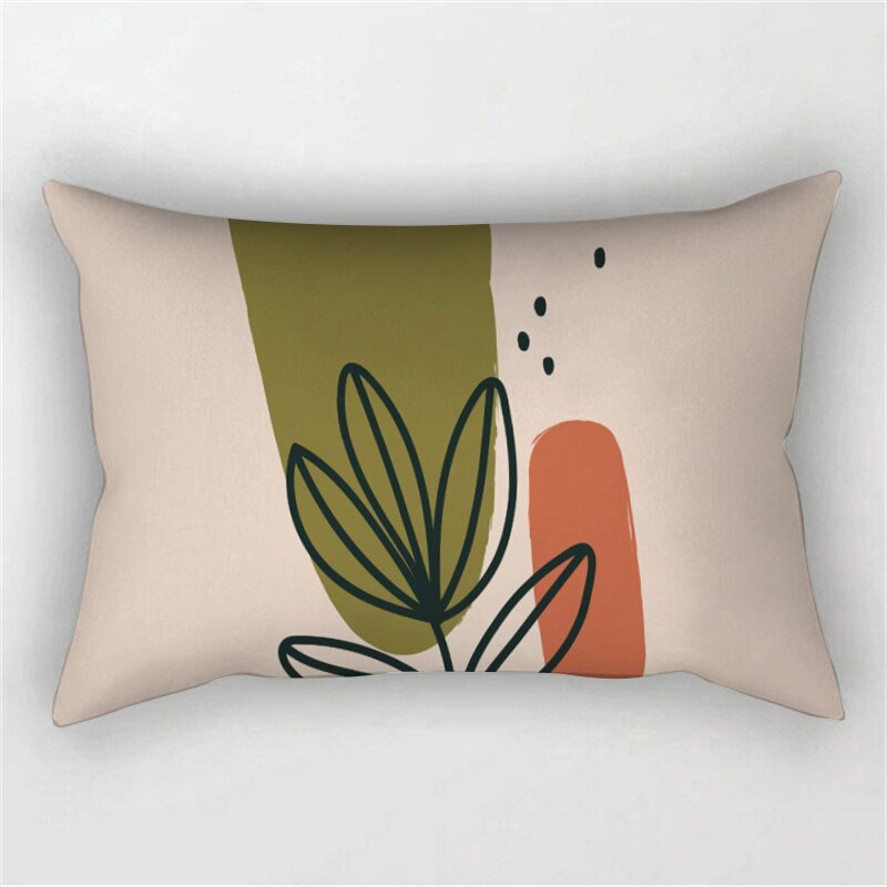 Abstract Leaf Plant Pattern Sofa Pillowcase - Casatrail.com