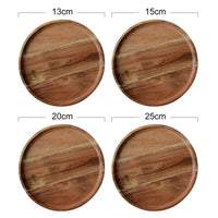 Thumbnail for Acacia Rubber Wood Round Dessert Plates - Casatrail.com