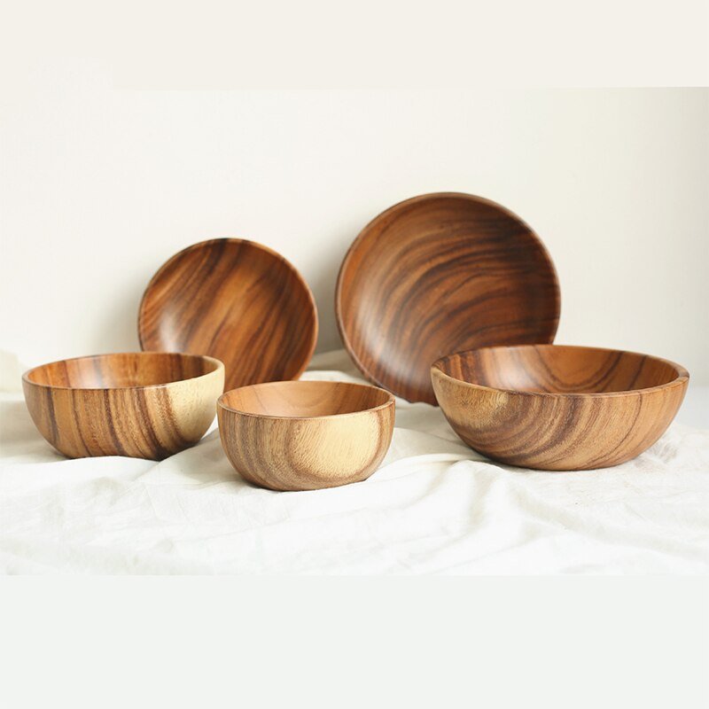 Acacia Wooden Salad Bowl Set - Casatrail.com