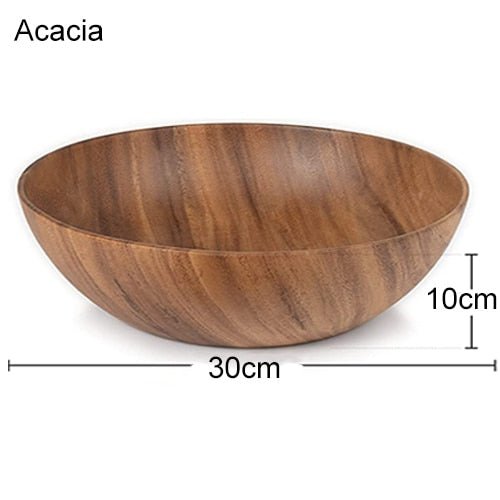 Acacia Wooden Salad Bowl Set - Casatrail.com