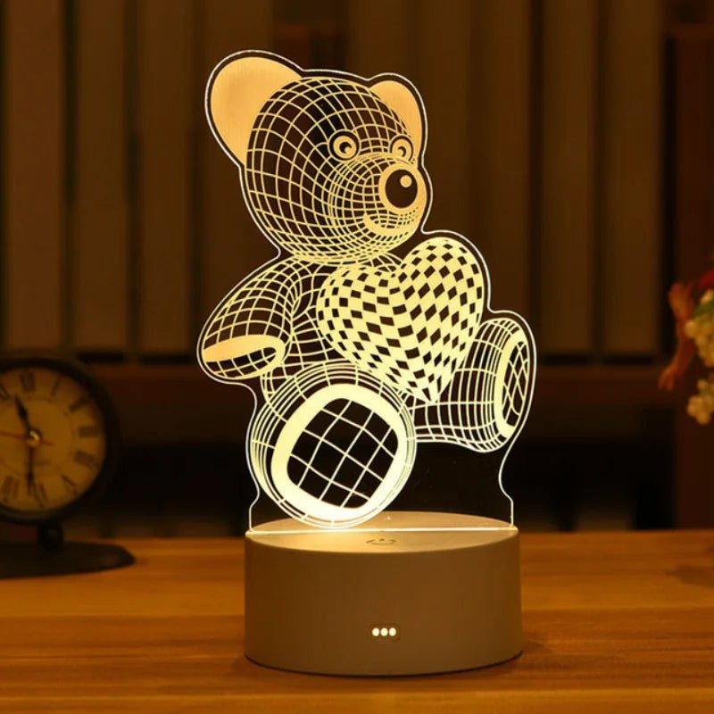 Acrylic 3D Lamp USB LED Night Light - Casatrail.com