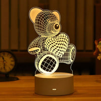 Thumbnail for Acrylic 3D Lamp USB LED Night Light - Casatrail.com