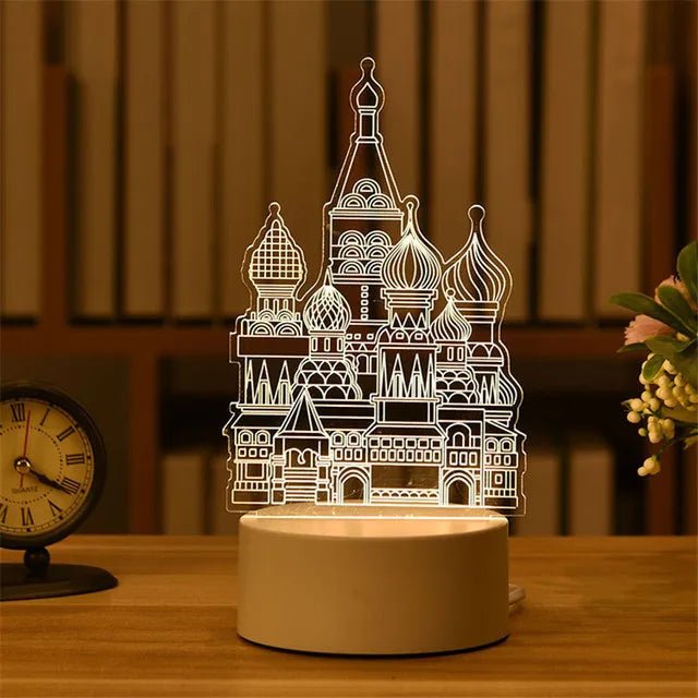 Acrylic 3D Lamp USB LED Night Light - Casatrail.com