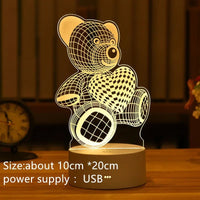 Thumbnail for Acrylic 3D Lamp USB LED Night Light - Casatrail.com