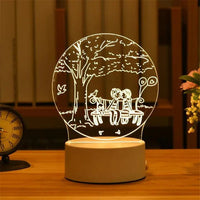 Thumbnail for Acrylic 3D Lamp USB LED Night Light - Casatrail.com