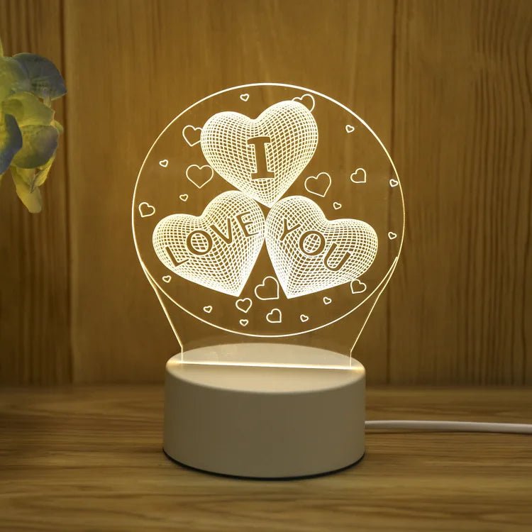 Acrylic 3D Lamp USB LED Night Light - Casatrail.com