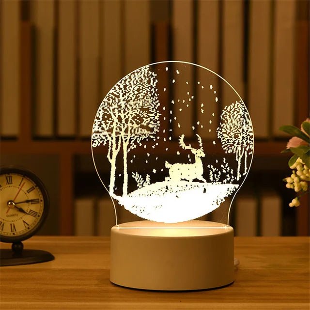 Acrylic 3D Lamp USB LED Night Light - Casatrail.com