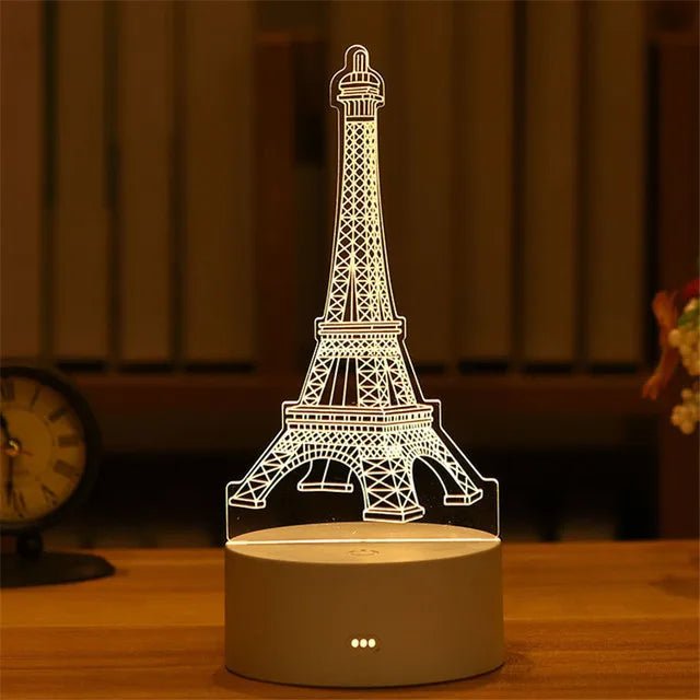 Acrylic 3D Lamp USB LED Night Light - Casatrail.com