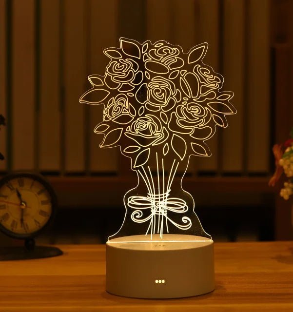 Acrylic 3D Lamp USB LED Night Light - Casatrail.com