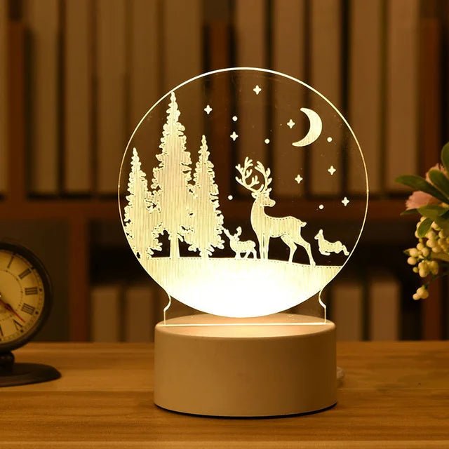 Acrylic 3D Lamp USB LED Night Light - Casatrail.com