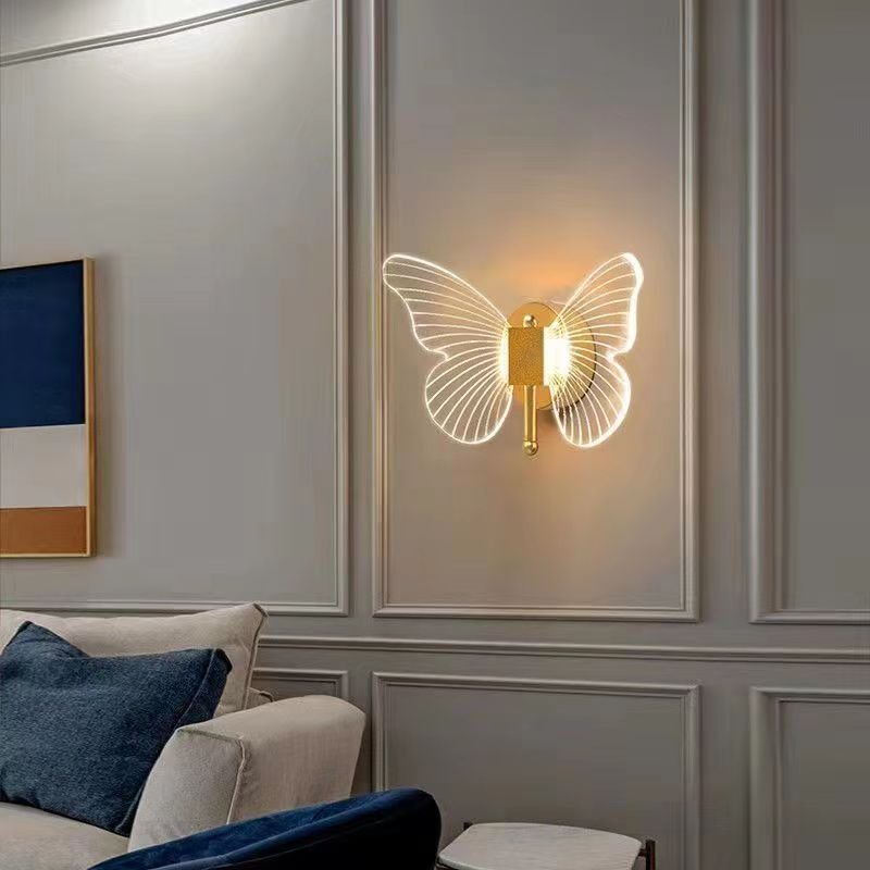 Acrylic Butterfly LED Wall Lamp for Living Areas - Casatrail.com