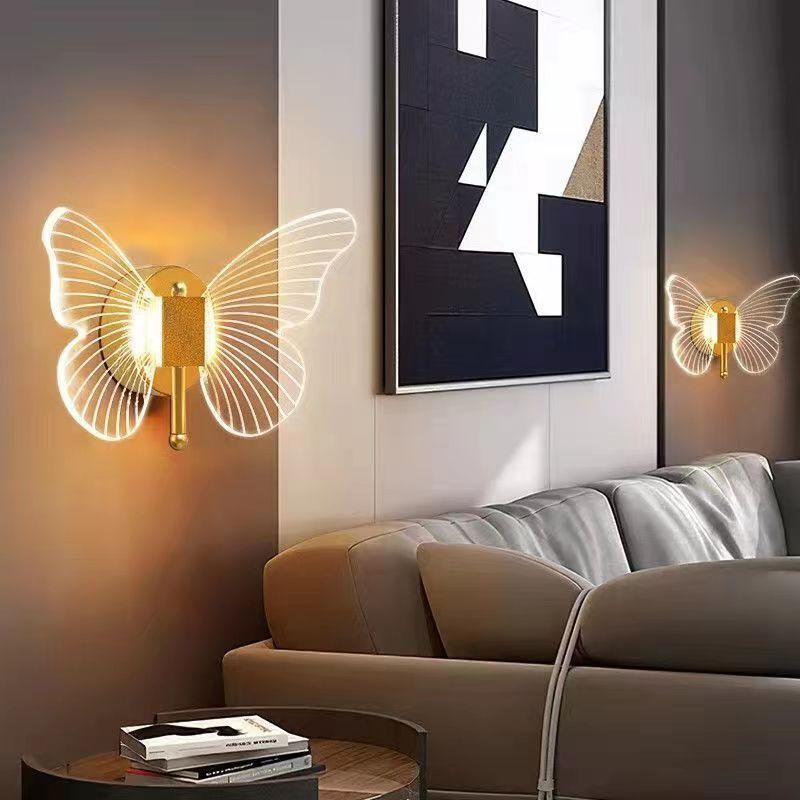 Acrylic Butterfly LED Wall Lamp for Living Areas - Casatrail.com